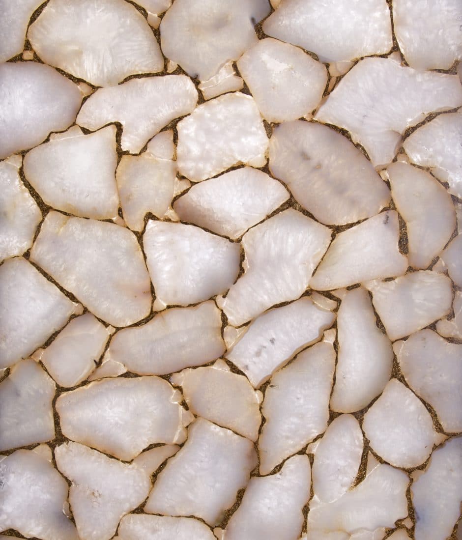 Quartz Inlay White Quartz with Golden Inlay - SolidNature