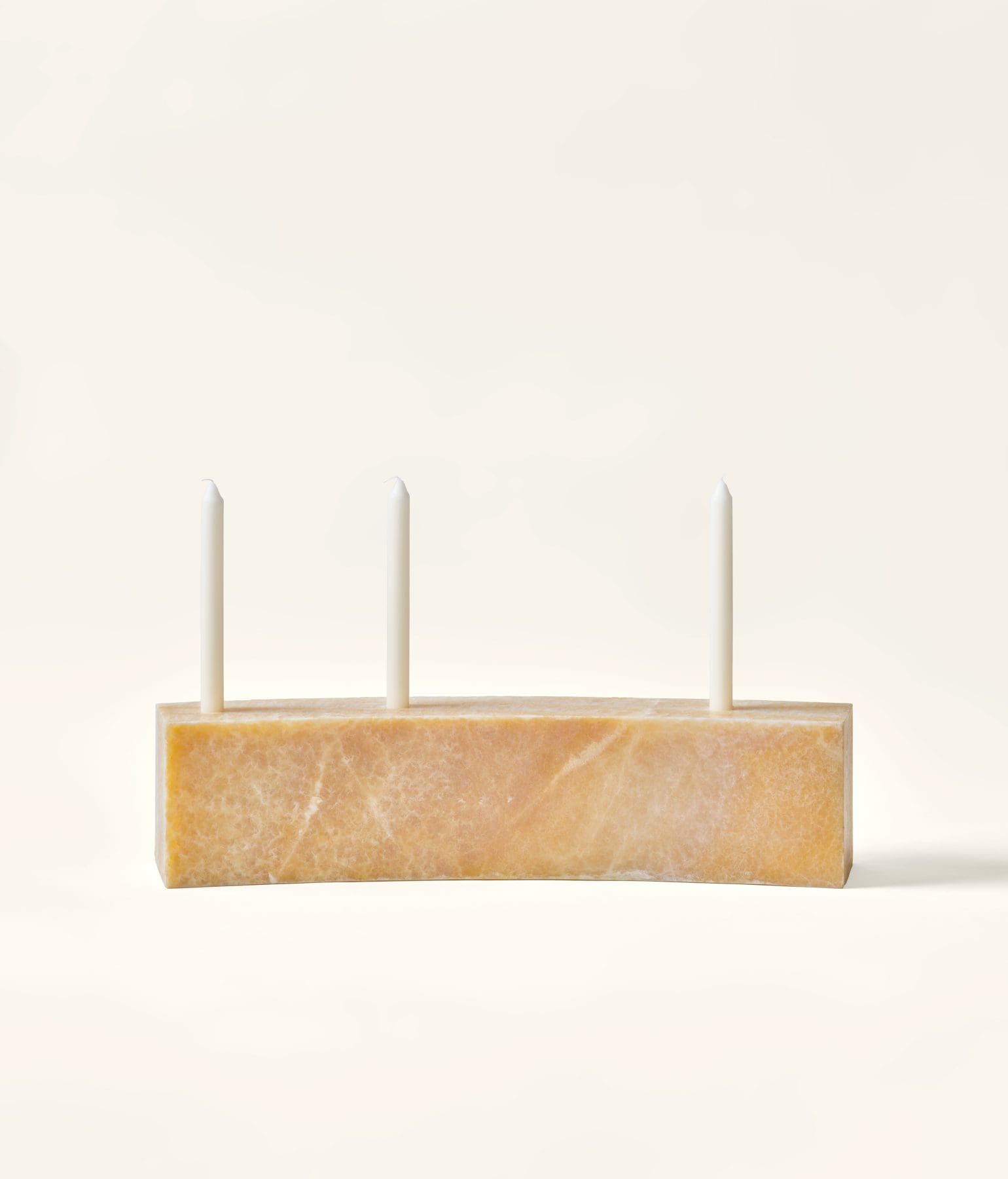Sabine Marcelis candle holder Honey Onyx L — SolidNature limited edition natural stone