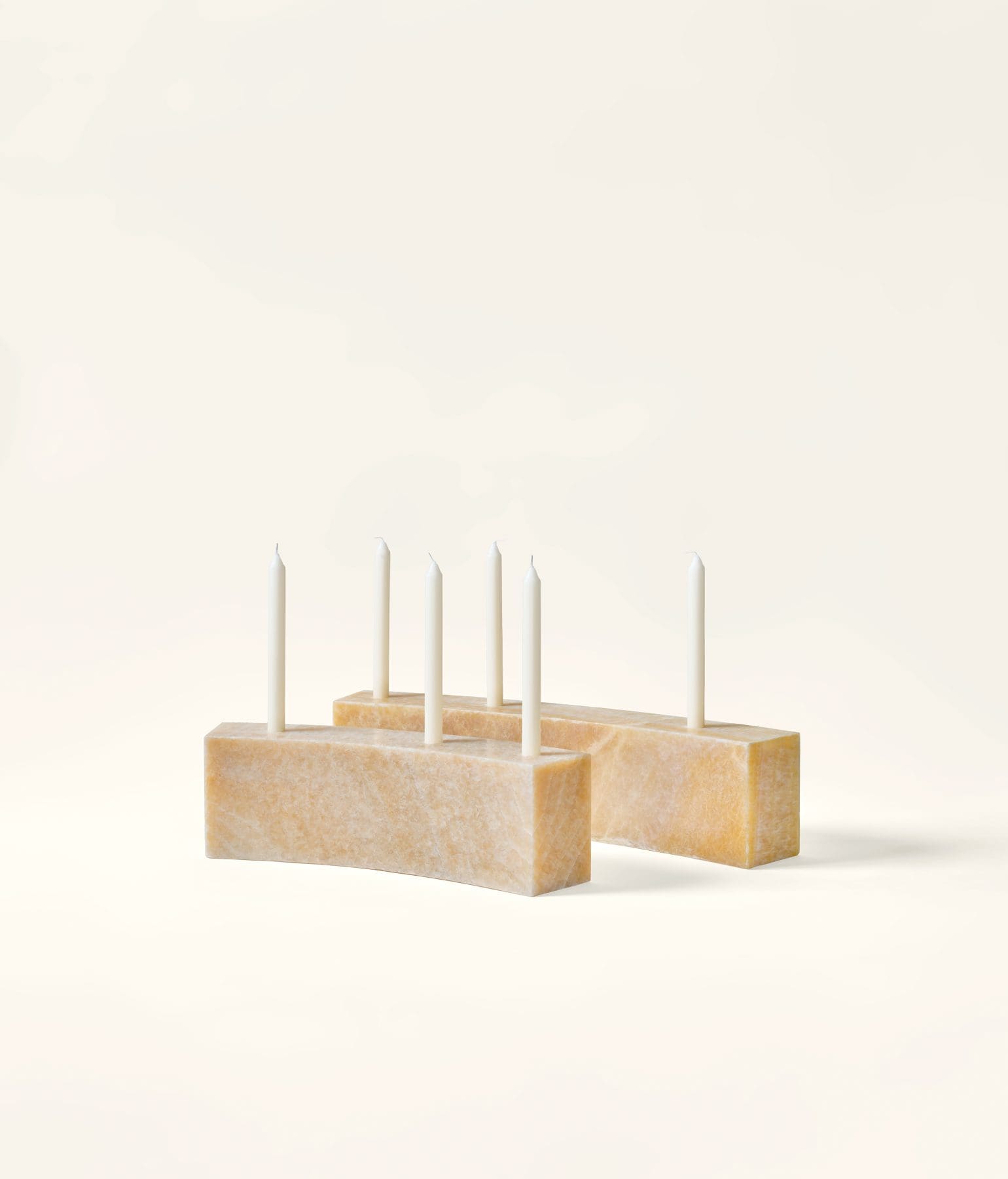 Sabine Marcelis candle holder Honey Onyx S & L — SolidNature limited edition natural stone